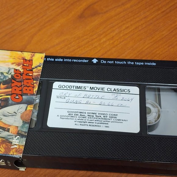 Gung Ho/Cry Of Battle - 1986 Goodtimes Double Feature VHS - Picture 4 of 4